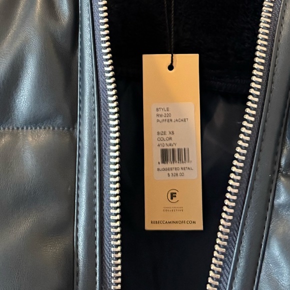 REBECCA MINKOFF VEGAN LEATHER CROP JACKET - Picture 9 of 10